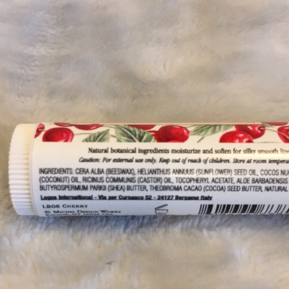 Michel Design Works Cherry Lip Balm NWT .15 oz moisturize shea butter bees wax - Picture 9 of 13